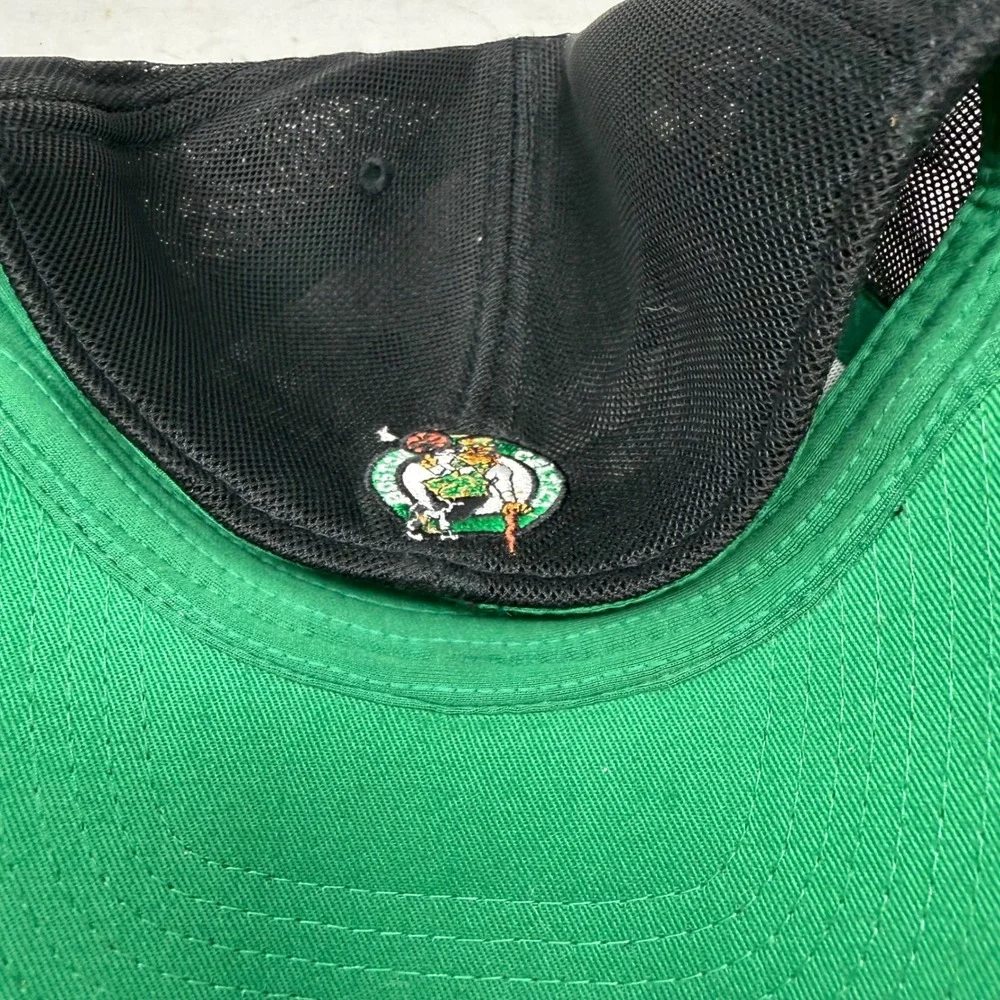 Adidas Boston Celtics NBA Basketball Hat Black Green Mesh FitMax 70 Cap Mens S/M